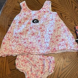 Little girl Georgia dress with bloomer its perfect for game day!